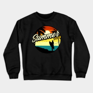 Surf Beach Summer Crewneck Sweatshirt